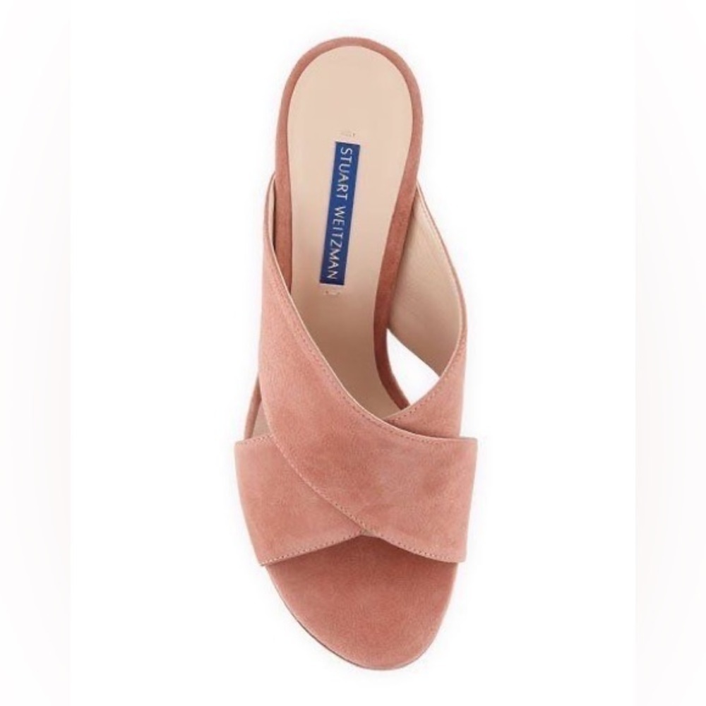 Stuart Weitzman Galene Suede Block Heel Sandals 7… - image 3